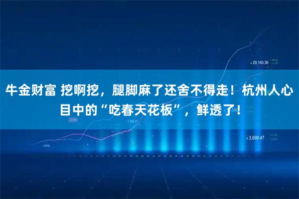 牛金财富 挖啊挖,腿脚麻了还舍不得走!杭州人心目中的“吃春天花板”,鲜透了!